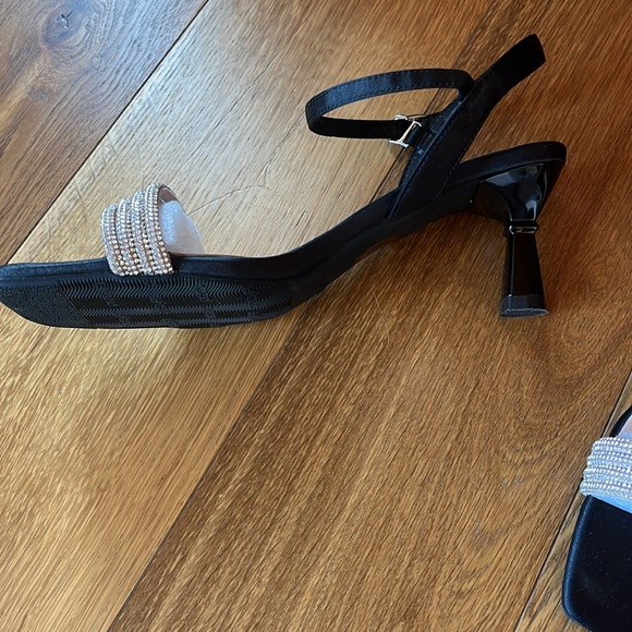 Kitten heel diamanté sandals - Picture 4 of 8